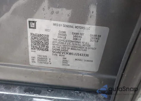 2018 Buick Enclave Avenir z USA, uszkodzony, nr VIN 5GAEVCKW1JJ143336